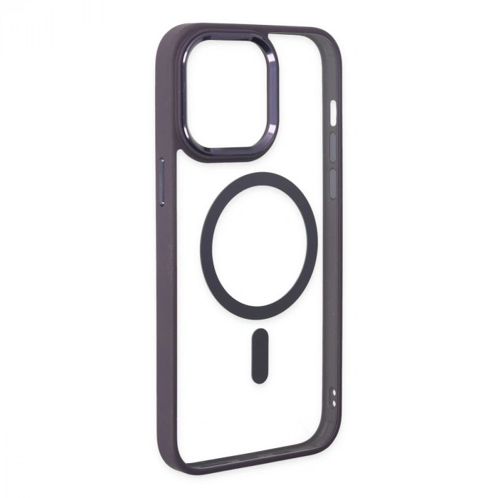 Apple İphone 13 Pro Kılıf Room Magneticsafe Silikon - Derin Mor
