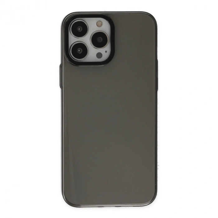 Apple İphone 13 Pro Max Kılıf Anka Pc Sert Metal Kapak - Siyah