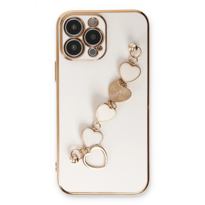 Apple İphone 13 Pro Max Kılıf Esila Silikon - Beyaz