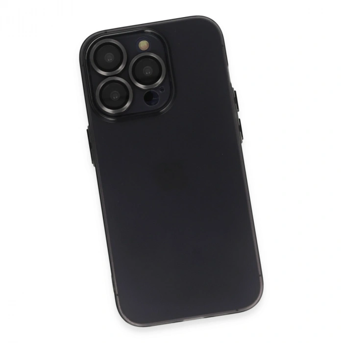 Apple İphone 13 Pro Max Kılıf Luko Lens Silikon - Siyah
