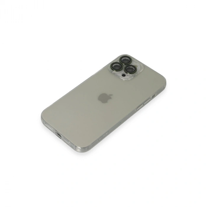 Apple İphone 13 Pro Max Kılıf Luko Lens Silikon - Yeşil