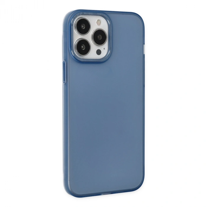 Apple İphone 13 Pro Max Kılıf Modos Metal Kapak - Lacivert