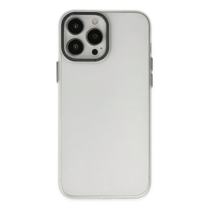 Apple İphone 13 Pro Max Kılıf Modos Metal Kapak - Şeffaf