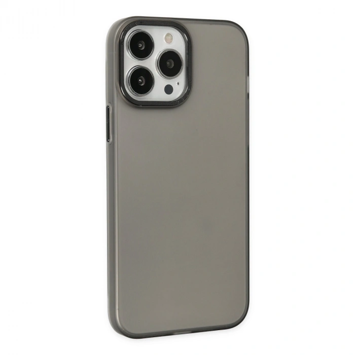 Apple İphone 13 Pro Max Kılıf Modos Metal Kapak - Siyah