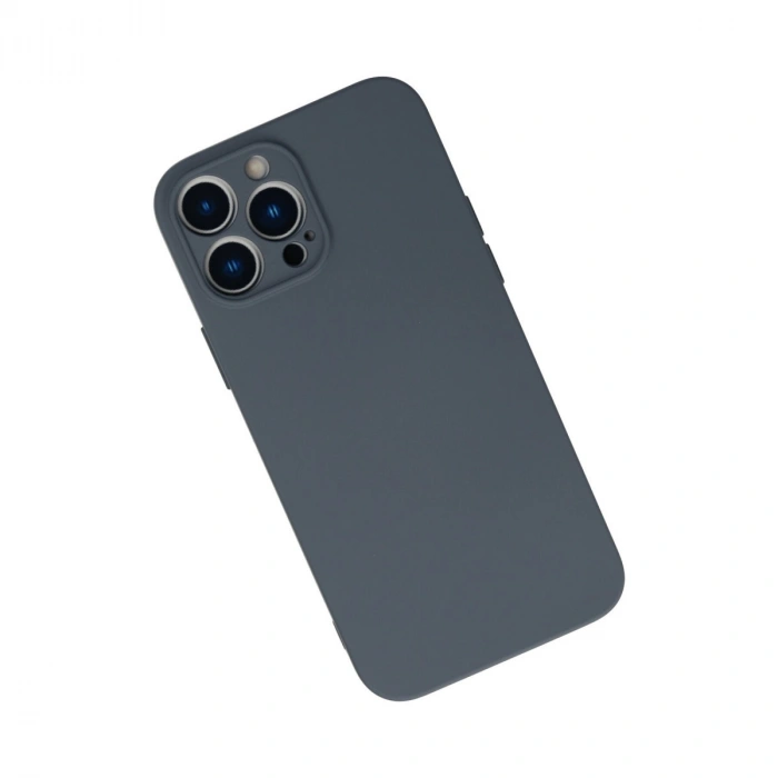 Apple İphone 13 Pro Max Kılıf Nano İçi Kadife Silikon - Gri