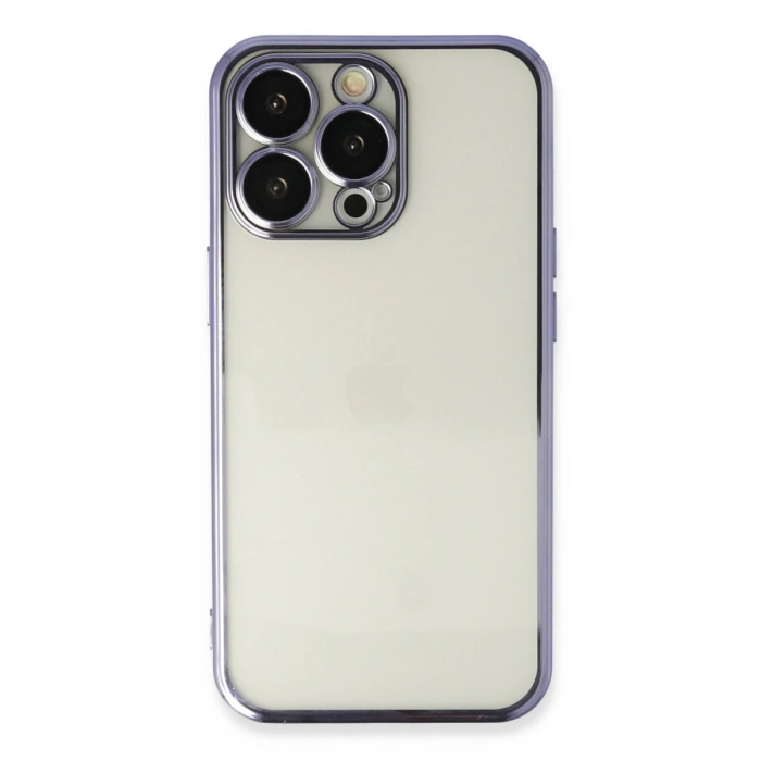 Apple İphone 13 Pro Max Kılıf Razer Lensli Silikon - Mor