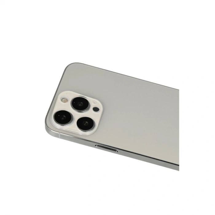 Apple İphone 13 Pro Max Rainbow Kamera Lens Koruma Cam - Beyaz