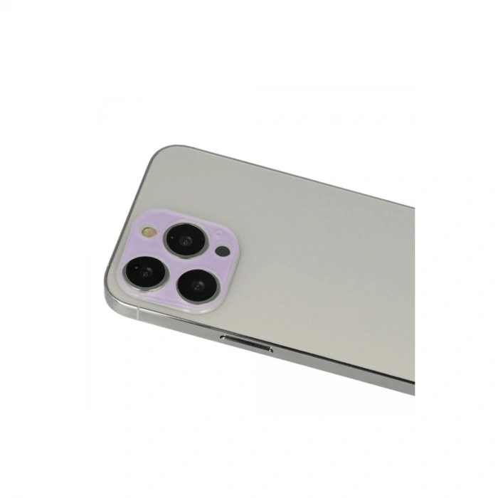 Apple İphone 13 Pro Max Rainbow Kamera Lens Koruma Cam - Mor