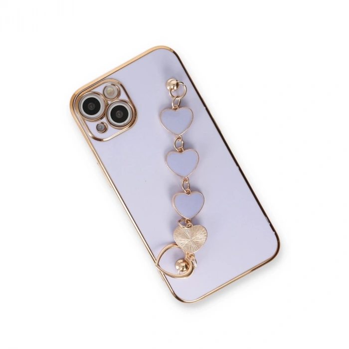 Apple İphone 14 Kılıf Esila Silikon - Lila