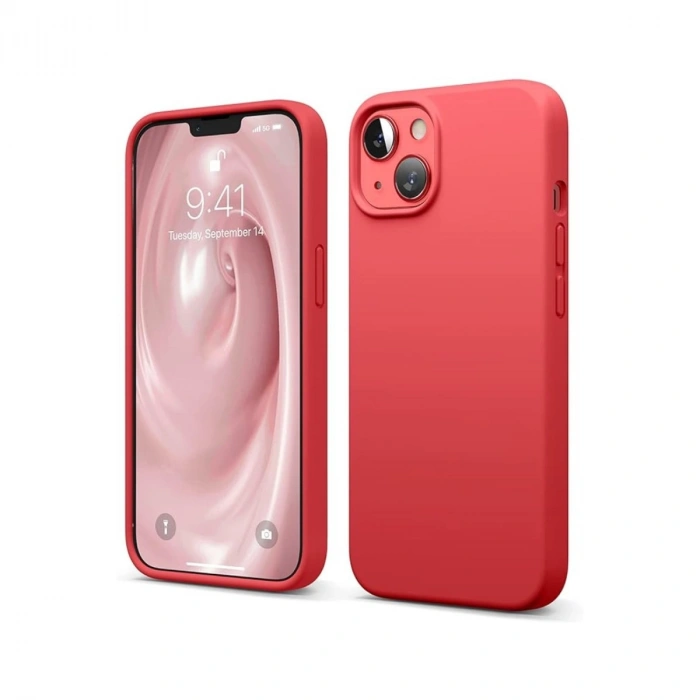 Apple İphone 14 Kılıf First Silikon - Kırmızı