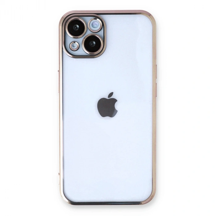 Apple İphone 14 Kılıf Razer Lensli Silikon - Gold