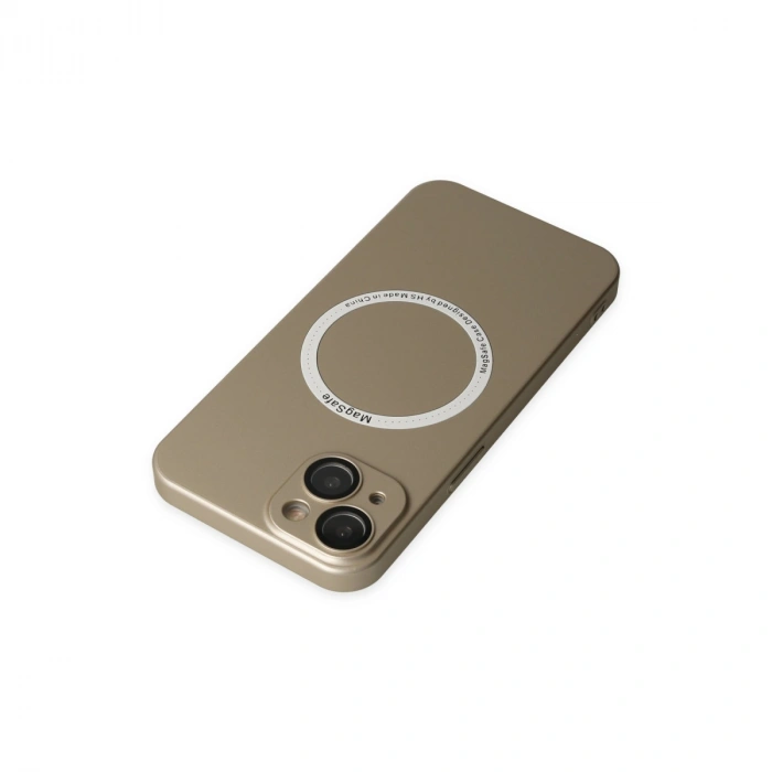 Apple İphone 14 Plus Kılıf Jack Magneticsafe Lens Silikon - Gold