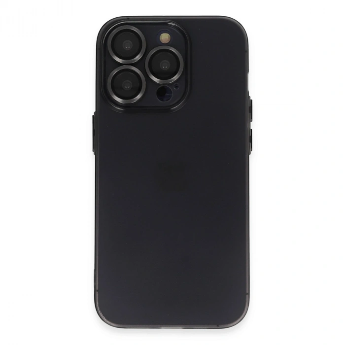 Apple İphone 14 Pro Kılıf Luko Lens Silikon - Siyah