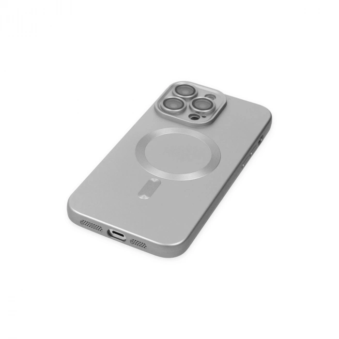 Apple İphone 14 Pro Kılıf Moshi Lens Magneticsafe Silikon - Gümüş
