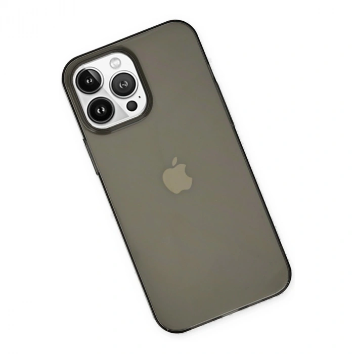 Apple İphone 14 Pro Kılıf Pc Sert Şeffaf Kapak - Siyah
