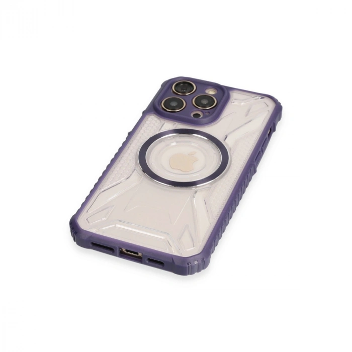 Apple İphone 14 Pro Kılıf Prag Magneticsafe Kapak - Derin Mor