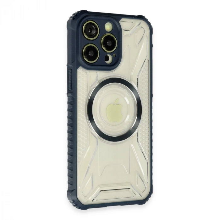 Apple İphone 14 Pro Kılıf Prag Magneticsafe Kapak - Lacivert