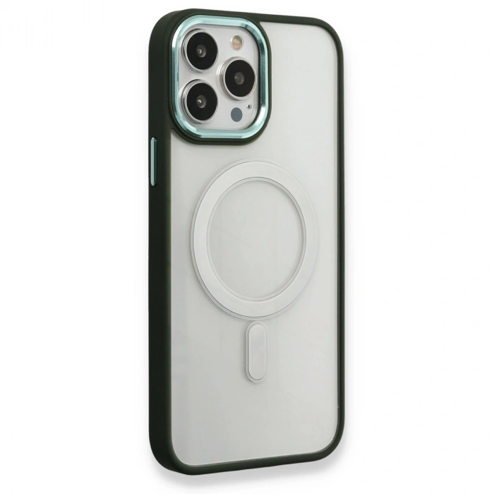 Apple İphone 14 Pro Kılıf Room Magneticsafe Silikon - Köknar Yeşili