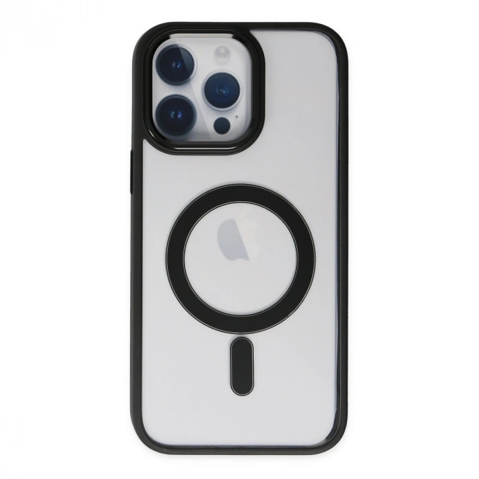 Apple İphone 14 Pro Kılıf Room Magneticsafe Silikon - Siyah