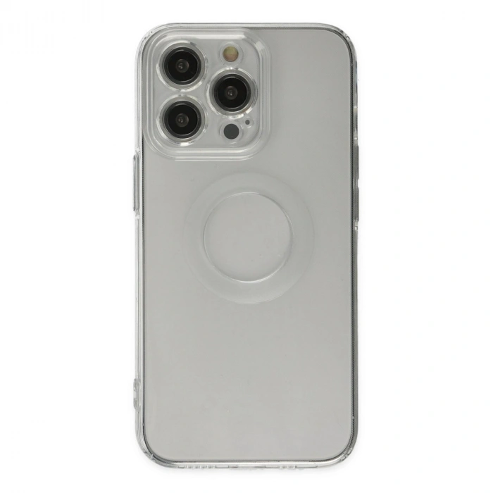 Apple İphone 14 Pro Kılıf Santa Lens Silikon - Şeffaf