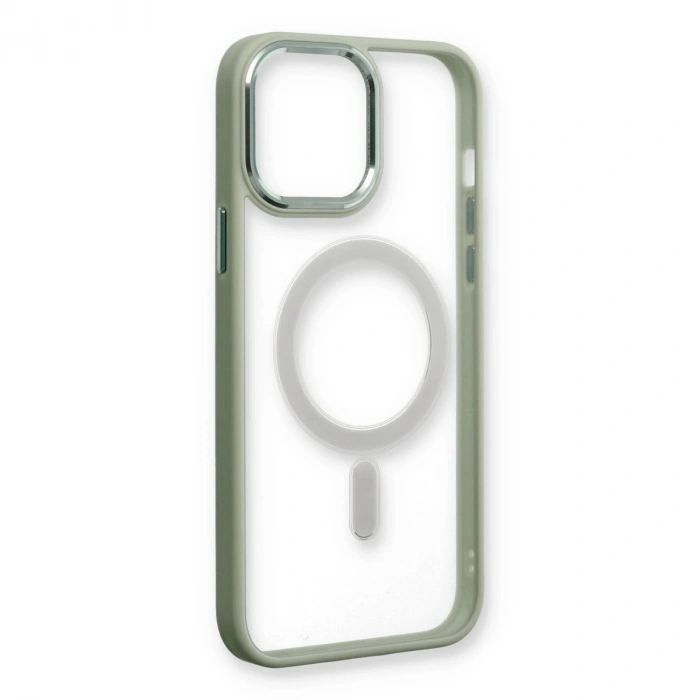 Apple İphone 14 Pro Max Kılıf Room Magneticsafe Silikon - Su Yeşili