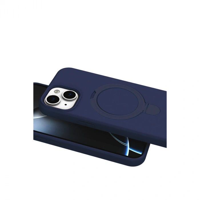 Apple İphone 14 Regal Magsafe Standlı Kapak - Lacivert