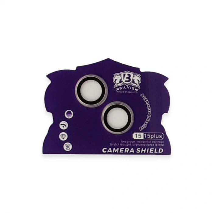 Apple İphone 15 Bilvis Titan Kamera Lens - Pembe