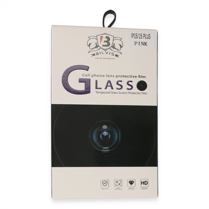 Apple İphone 15 Bilvis Titan Kamera Lens - Pembe