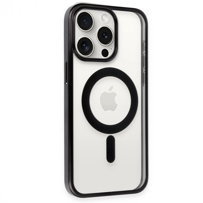 Apple İphone 15 Pro Kılıf Erozi Magsafe Kapak - Siyah