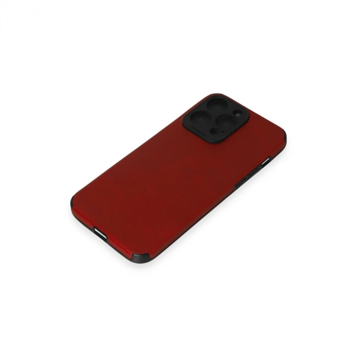 Apple İphone 15 Pro Kılıf Loop Deri Silikon - Kırmızı