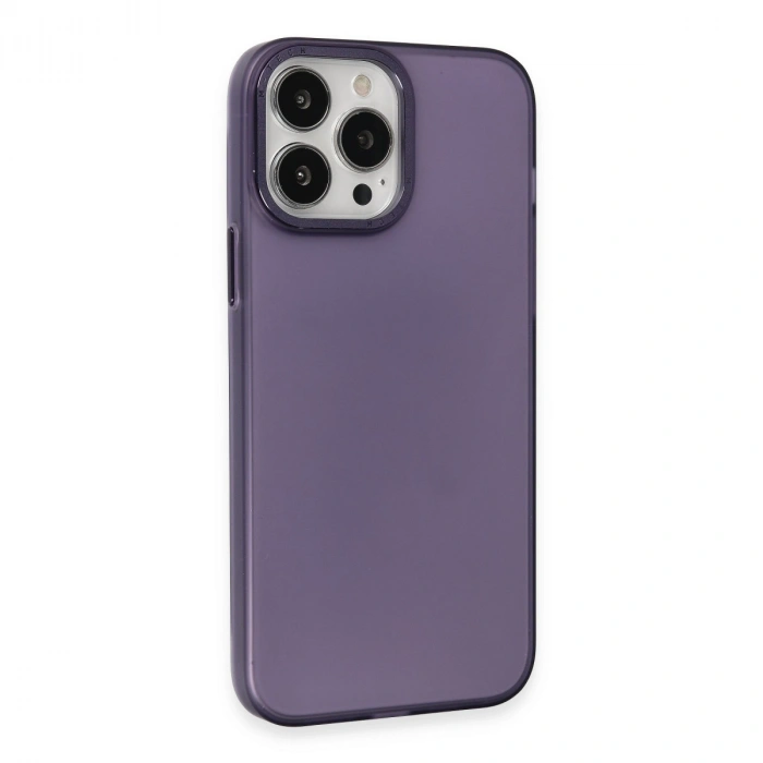 Apple İphone 15 Pro Kılıf Modos Metal Kapak - Derin Mor