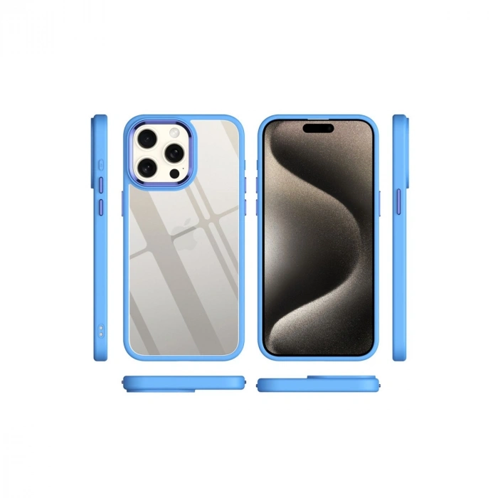 Apple İphone 15 Pro Kılıf Power Silikon - Mavi