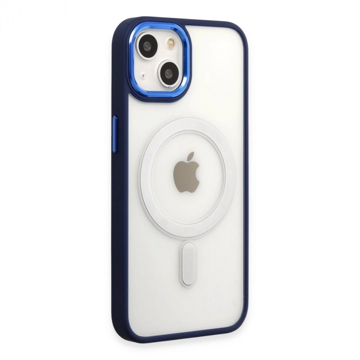 Apple İphone 15 Pro Kılıf Room Magneticsafe Silikon - Lacivert