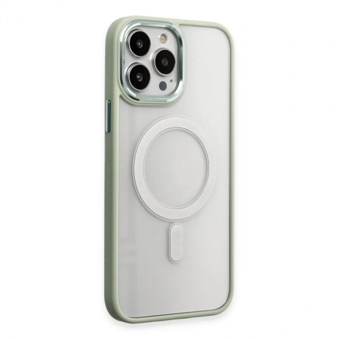Apple İphone 15 Pro Kılıf Room Magneticsafe Silikon - Su Yeşili