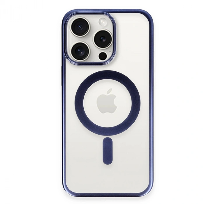 Apple İphone 15 Pro Max Kılıf Erozi Magsafe Kapak - Lacivert