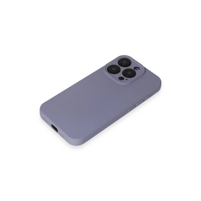 Apple İphone 15 Pro Max Kılıf Nano İçi Kadife Silikon - Lila