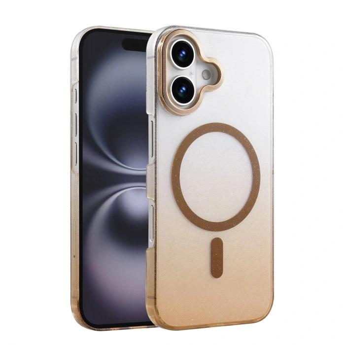 Apple İphone 16 Glossy Magsafe Kapak - Çöl Titanyum