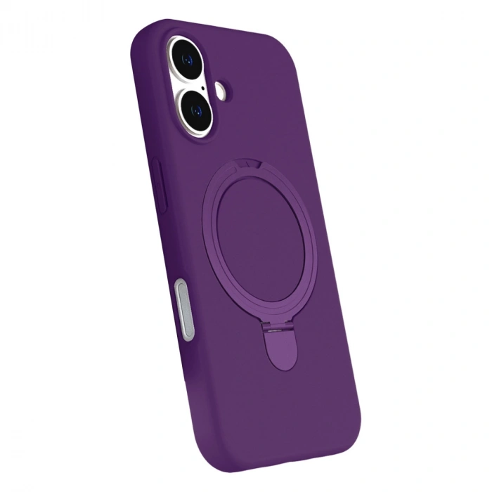 Apple İphone 16 Plus Regal Magsafe Standlı Kapak - Derin Mor
