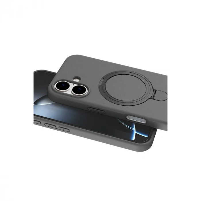 Apple İphone 16 Plus Regal Magsafe Standlı Kapak - Titan Gri
