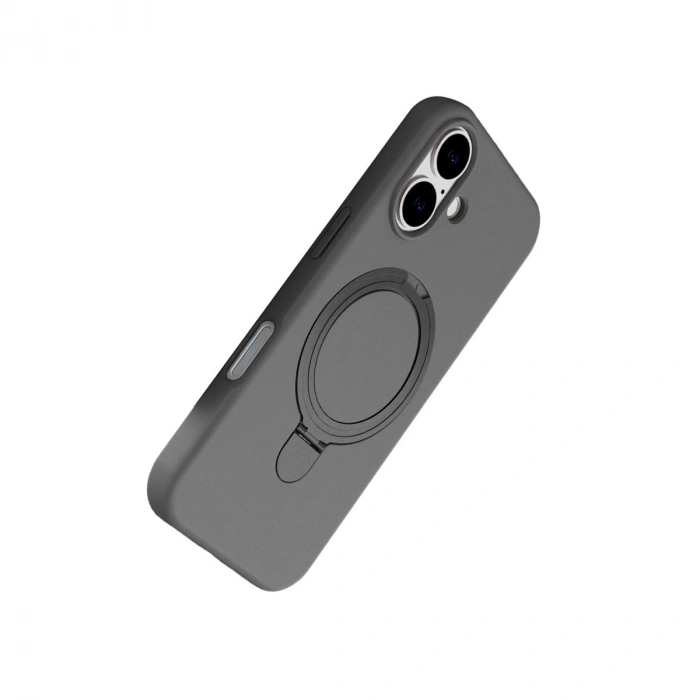 Apple İphone 16 Plus Regal Magsafe Standlı Kapak - Titan Gri