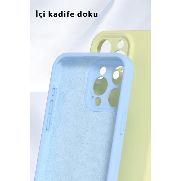 Apple İphone 16 Pro Kılıf Nano İçi Kadife Silikon - Mavi