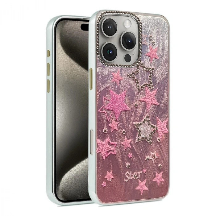 Apple İphone 16 Pro Max Kılıf Blade Aynalı Desenli Kapak - Desen 7
