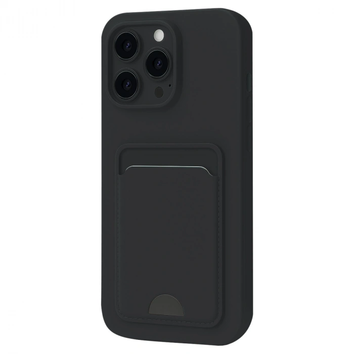 Apple İphone 16 Pro Max Kılıf Kelvin Kartvizitli Silikon - Siyah