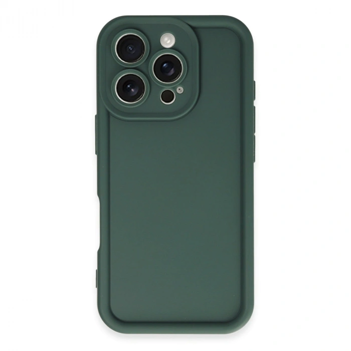 Apple İphone 16 Pro Max Kılıf Viera Silikon - Koyu Yeşil