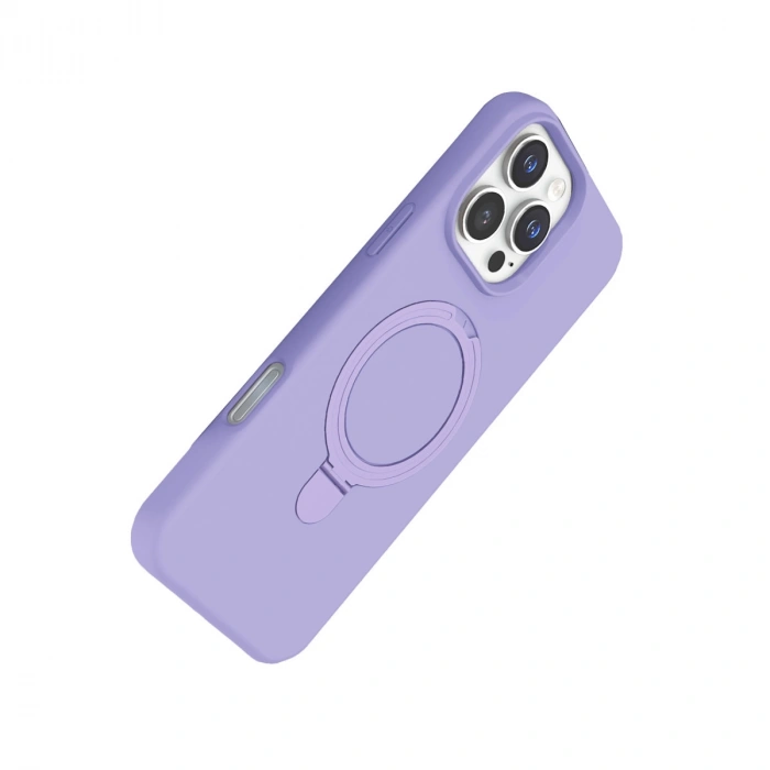 Apple İphone 16 Pro Regal Magsafe Standlı Kapak - Lila