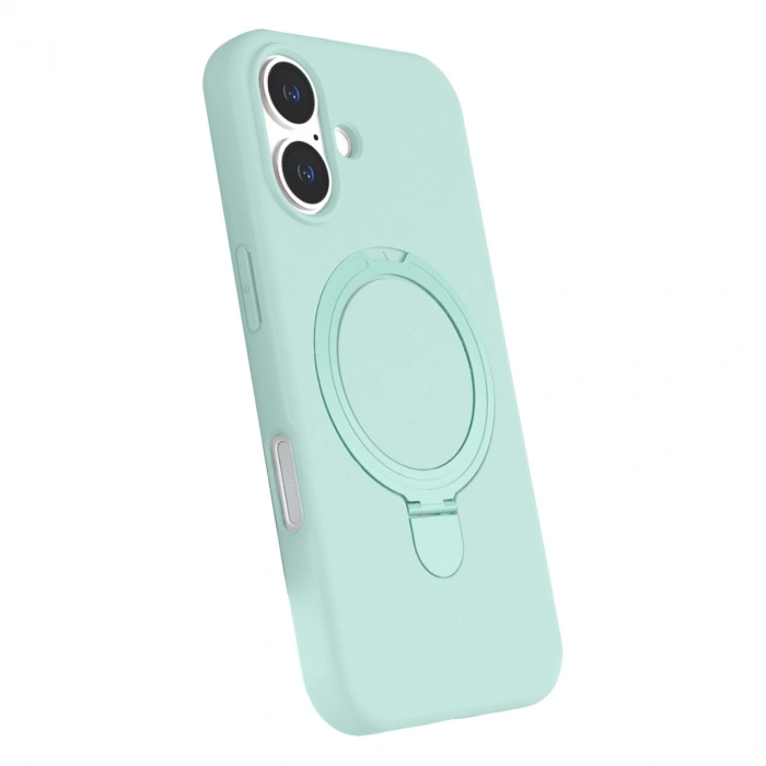 Apple İphone 16 Regal Magsafe Standlı Kapak - Su Yeşili