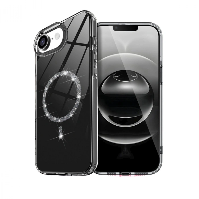 Apple İphone 16e Live Diamond Magsafe Kapak - Siyah