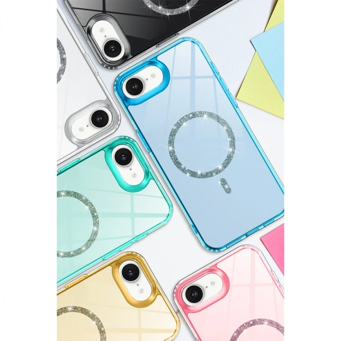 Apple İphone 16e Live Diamond Magsafe Kapak - Siyah