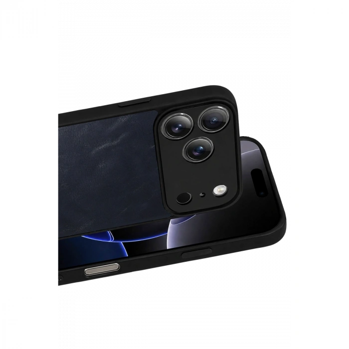 Apple İphone 17 Pro Aras Deri Kapak - Lacivert