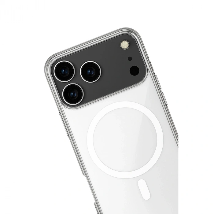 Apple İphone 17 Pro Kılıf Magneticsafe Şeffaf Silikon - Şeffaf